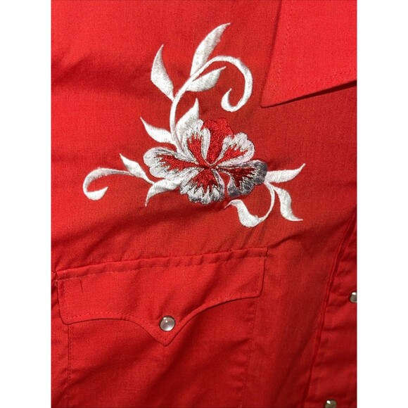Ely Plains Embroidered Shirt Pearl Snap Vintage Cowboy Western Button Up - Picture 2 of 6
